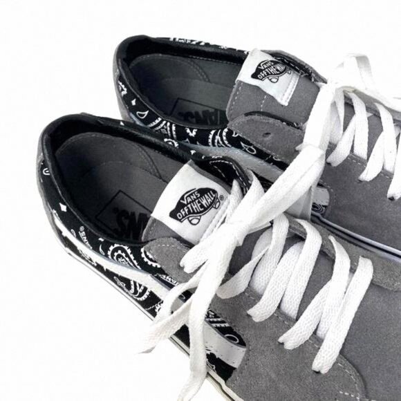 VANS Sk8-Low Shoe Suede Casual Paisley Gray Sneakers VN0A5KXDBGJ Skate Women For - Picture 6 of 11